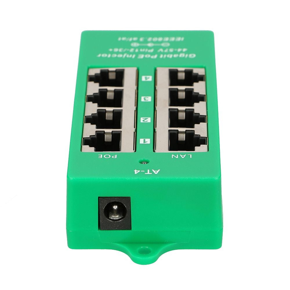Extralink Injecteur PoE Gigabit 4 Ports | Actif, 4 ports Gigabit 802.3at/af, Mode A