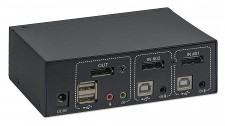 Manhattan 153546 Commutateur KVM 2/1 DisplayPort USB