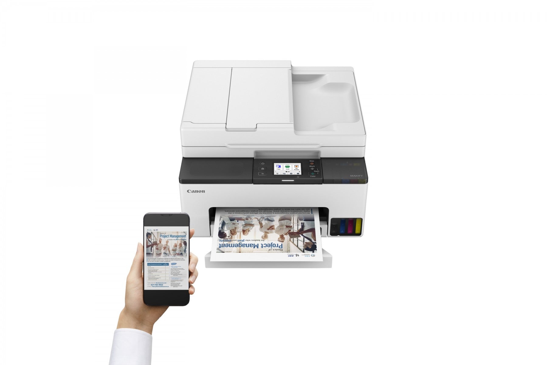 CANON MAXIFY GX2050 MFP colour inkjet refillable A4 15ipm Print 250sheets USB Wi-Fi LAN +1 ink set +2extra black bottles