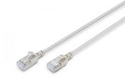 Câble patch RJ45-RJ45 slim, Cat. 6A, F/FTP, AWG 32/7, LSOH, 5 m, gris