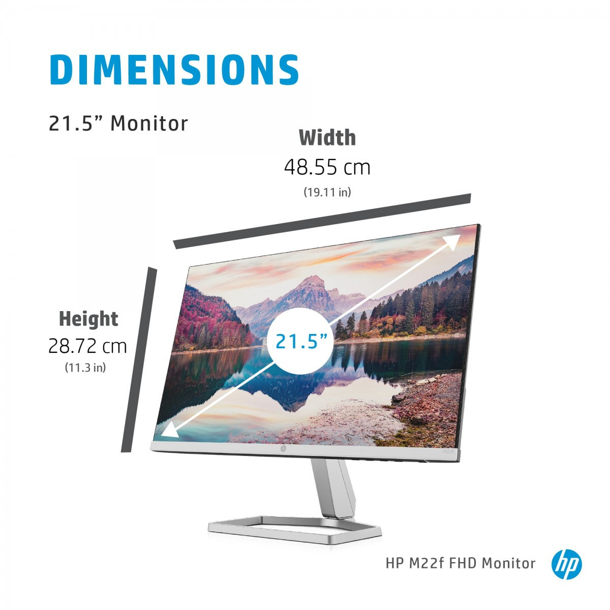 "HP M22f FHD Monitor écran plat de PC 54,6 cm (21.5"") 1920 x 1080 pixels LCD Noir"