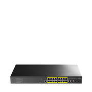 Cudy GS2018PS2 Géré L2 Gigabit Ethernet (10/100/1000) Connexion Ethernet, supportant l'alimentation via ce port (PoE) 1U Noir