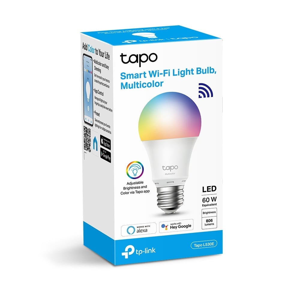 TP-LINK L530E Smart WiFi LED bulb Multicolor 2.4GHz IEEE 802.11b/g/n E27 8.7W 2500K