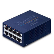 PLANET UPOE-400 commutateur réseau Fast Ethernet (10/100) Connexion Ethernet, supportant l'alimentation via ce port (PoE) Bleu