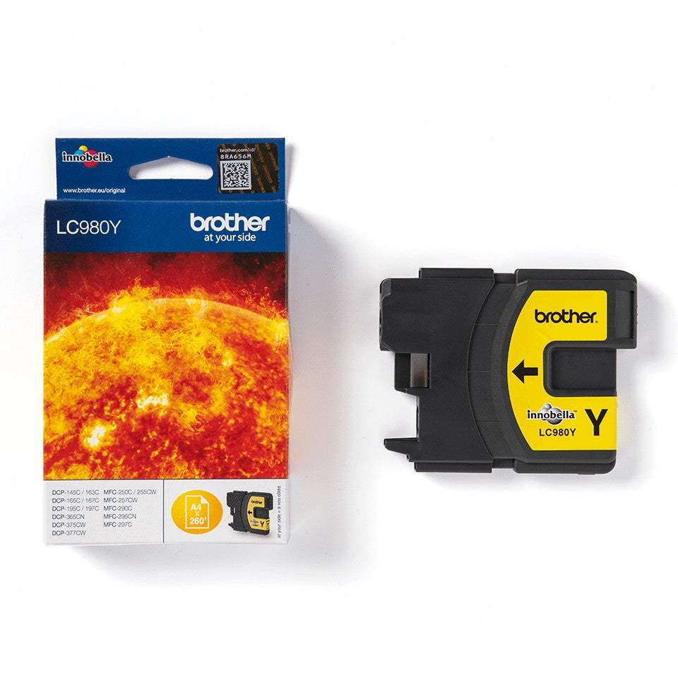 BROTHER CARTOUCHE ENCRE JAUNE (300 PAGES) POUR DCP145C-165C, MFC250C-290C