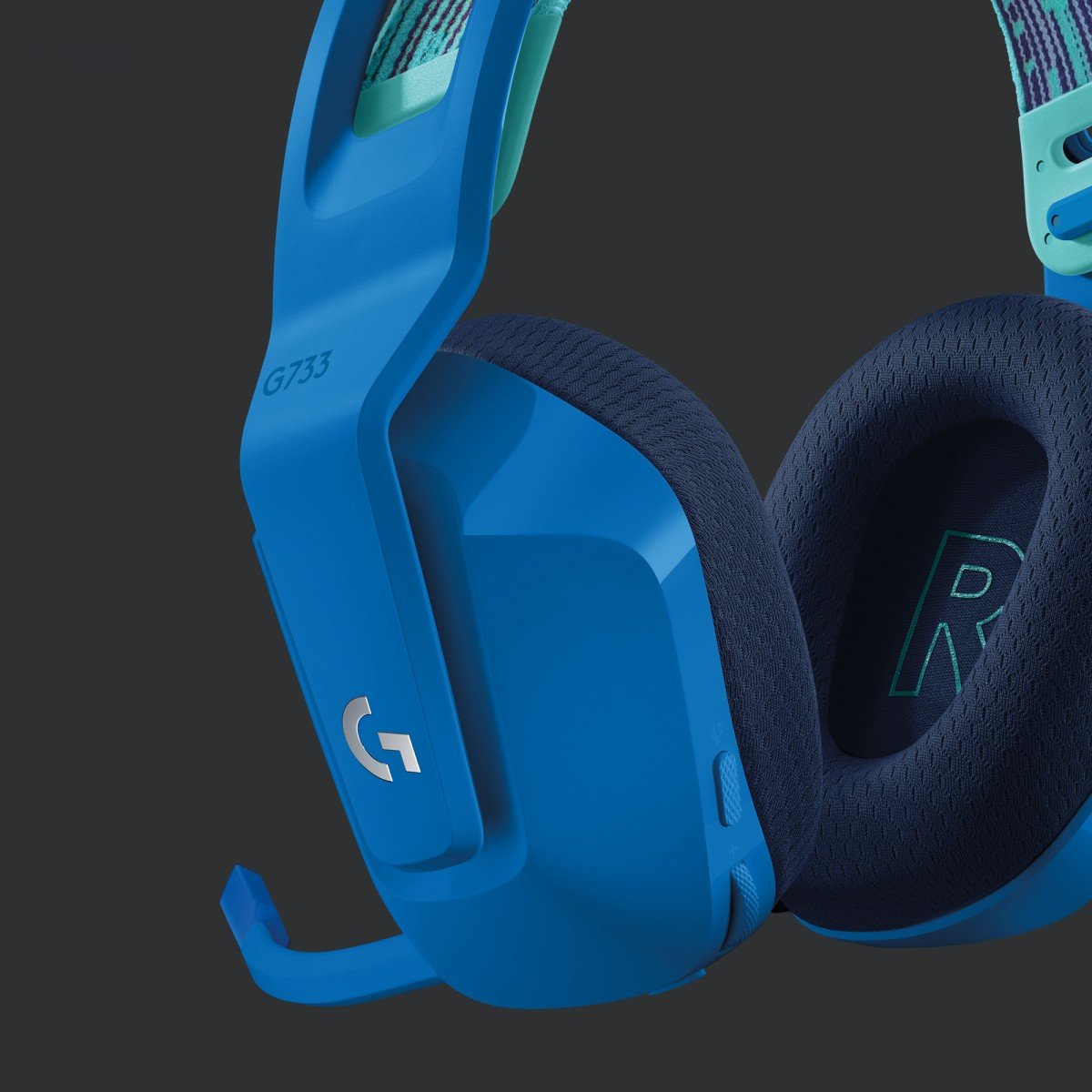 LOGITECH G G733 LIGHTSPEED Wireless RGB Gaming Headset Headset full size 2.4 GHz wireless blue