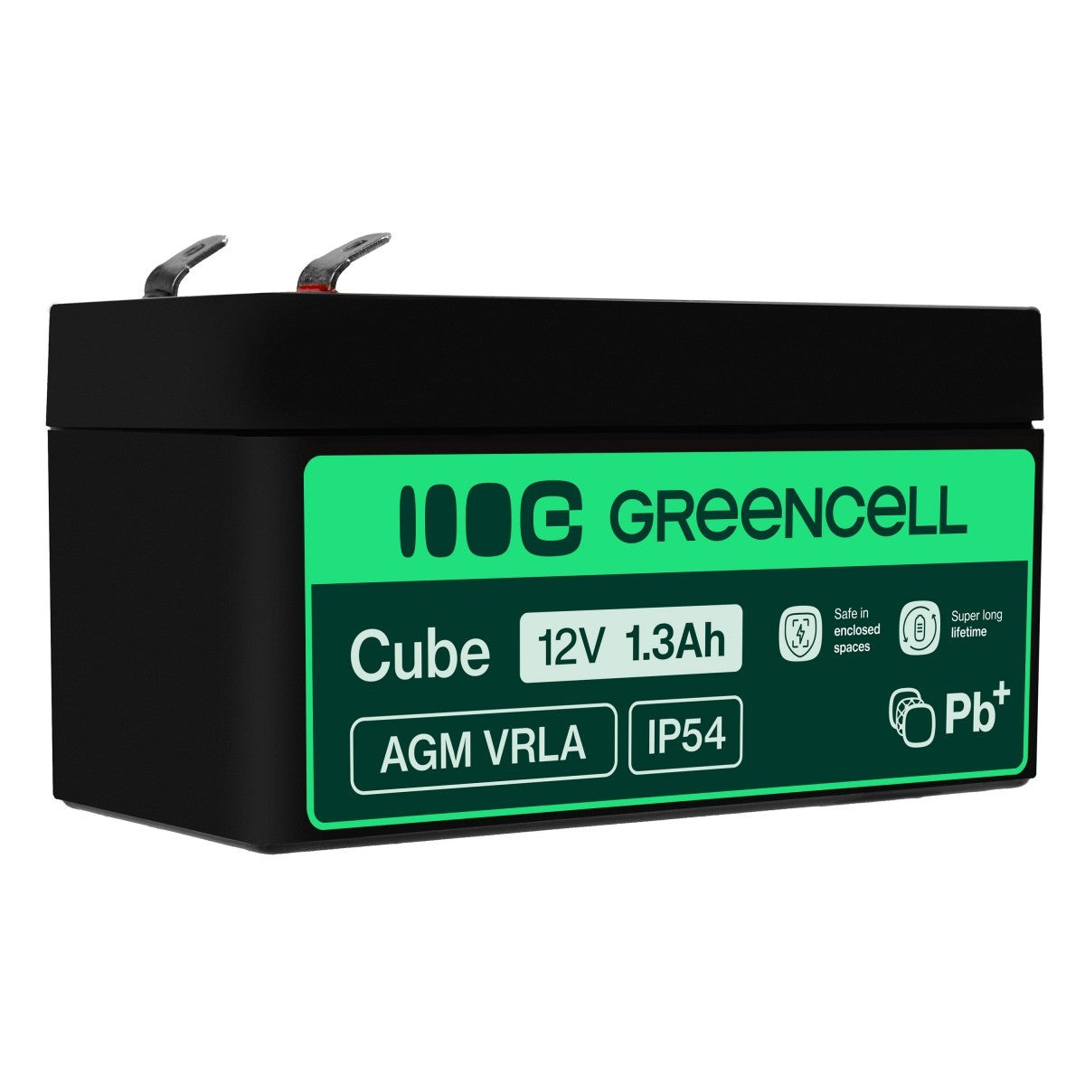 Green Cell AGM Battery 12V 1.3Ah - Battery - Mono (D)