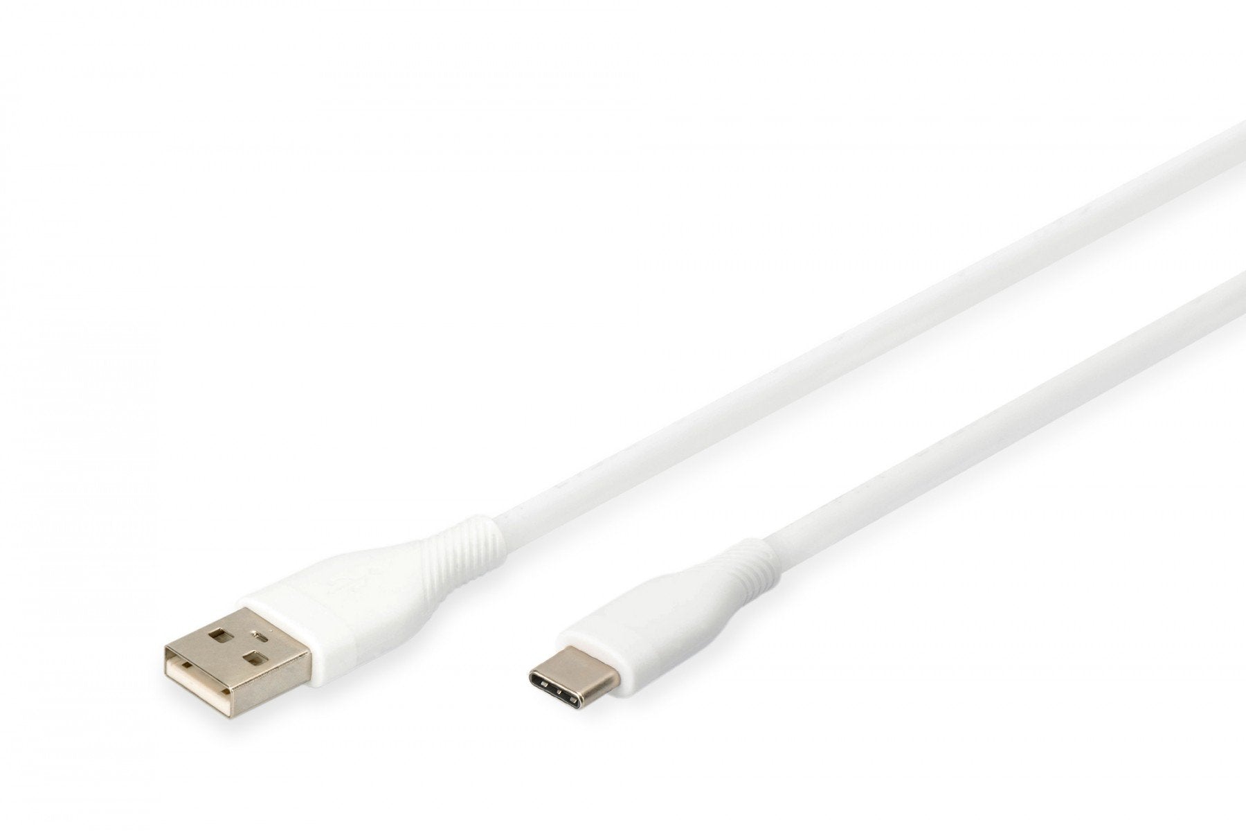Câble d'alimentation en silicone USB-A - USB-C, USB 2.0 60W, 1m blanc