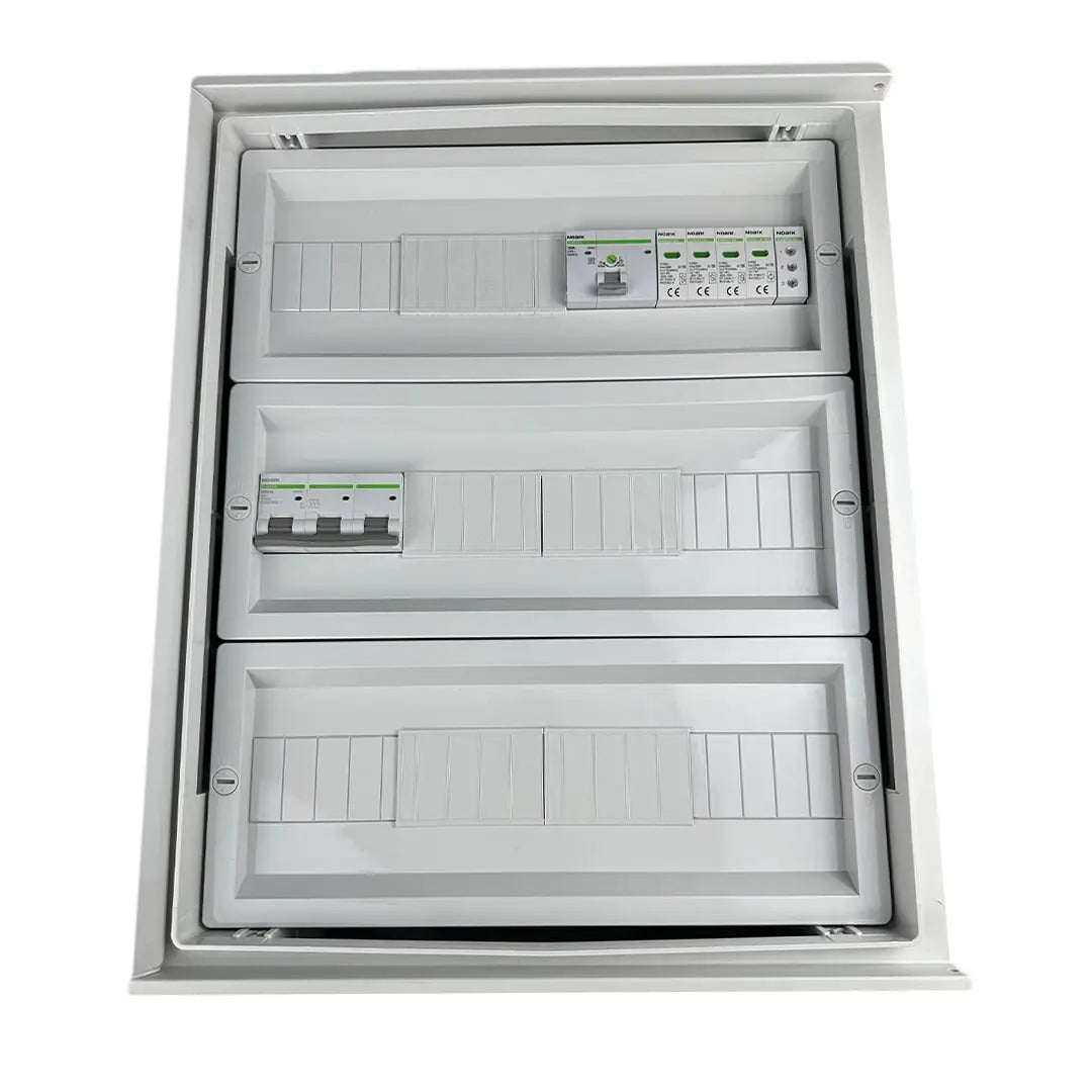EMITER EM-898N_AC Tableau de distribution AC, IP66, SPD AC Noark type 2, disjoncteur de surcharge 80A 3F, FR 100A, signal. Phase