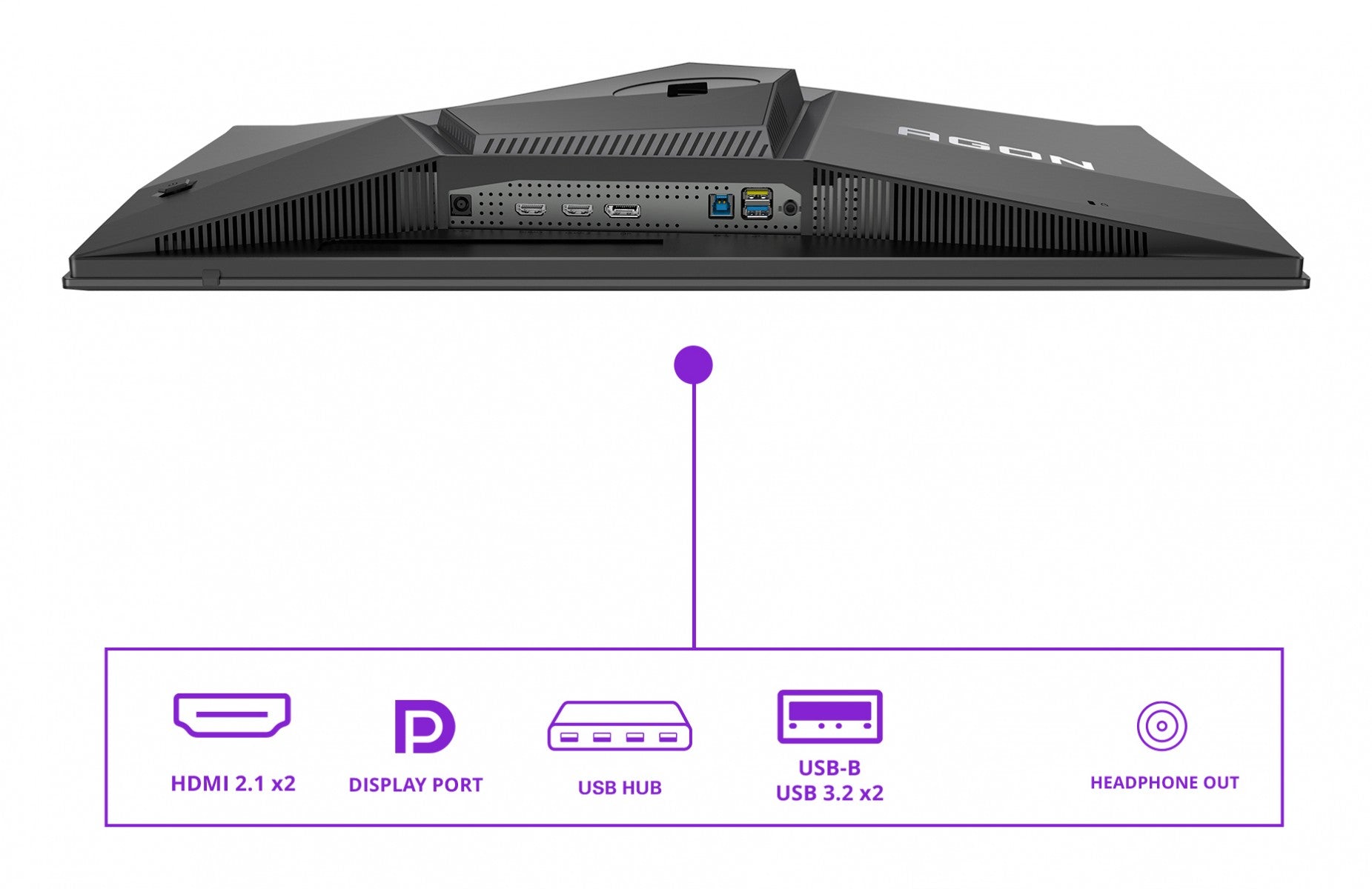 AOC AG276QKD2 26.5p 2560x1440 QD OLED Flat H/A 130MM QD Oled 500Hz USB HUB DP HDMI 1000cd/m2
