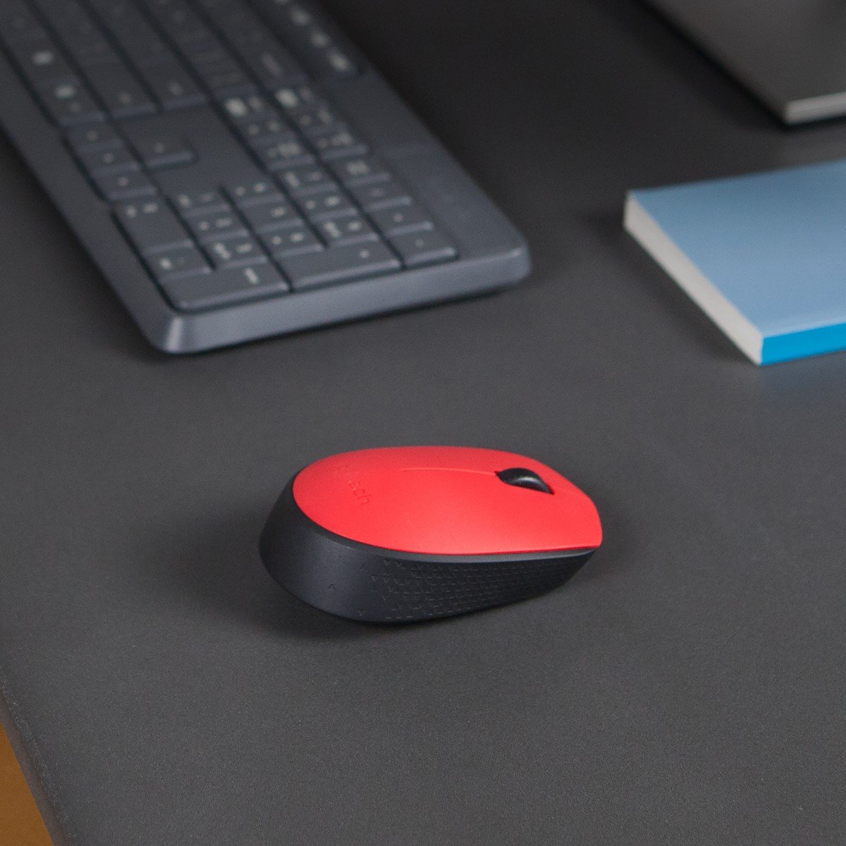 LOGITECH M171 Mouse wireless 2.4 GHz USB wireless receiver black red