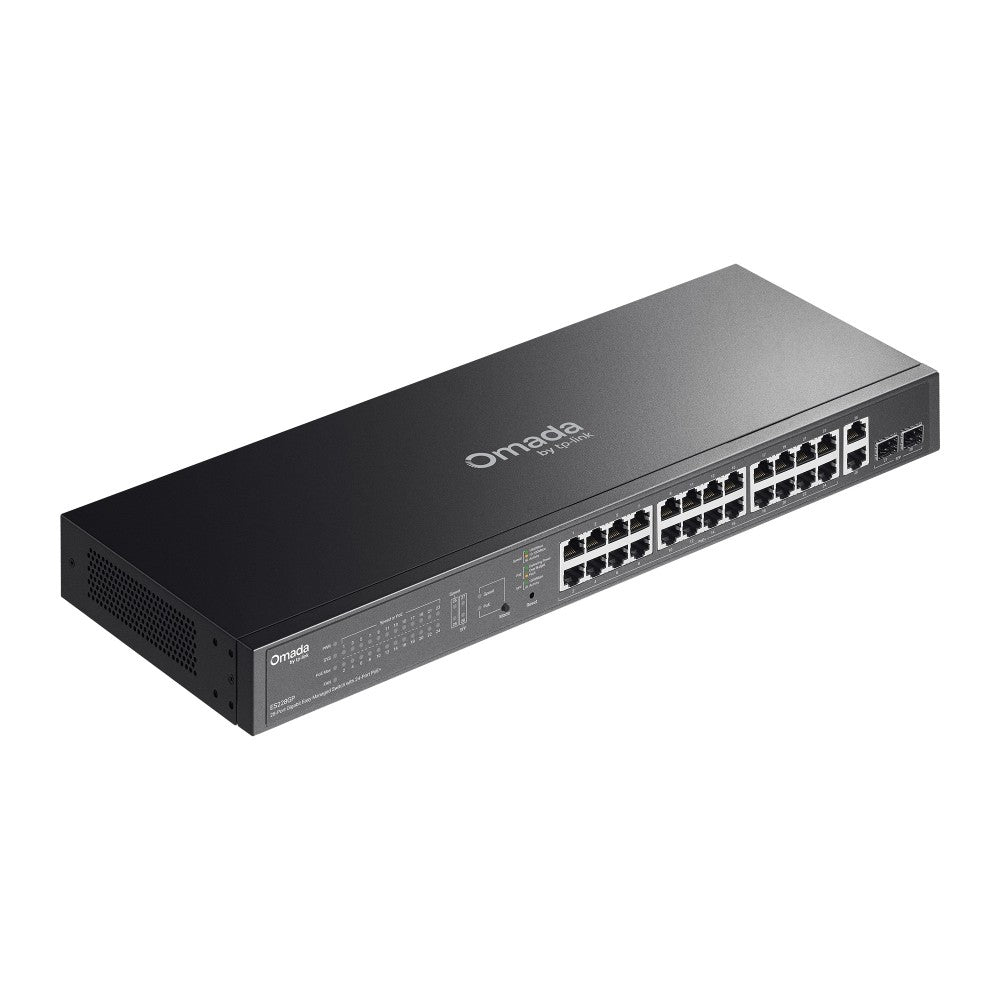 OMADA ES228GP commutateur réseau Géré L2 Gigabit Ethernet (10/100/1000) Connexion Ethernet, supportant l'alimentation via ce port (PoE) Noir