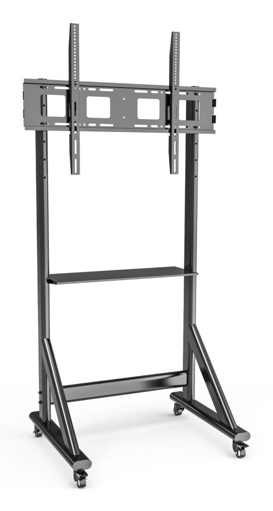 Techly ICA-TR7412 Support TV mobile 55-100” jusqu'a 120kg étagere AV réglable