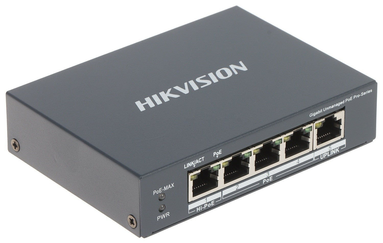 Hikvision DS-3E0505HP-E Commutateur POE Gigabit non géré 4 ports