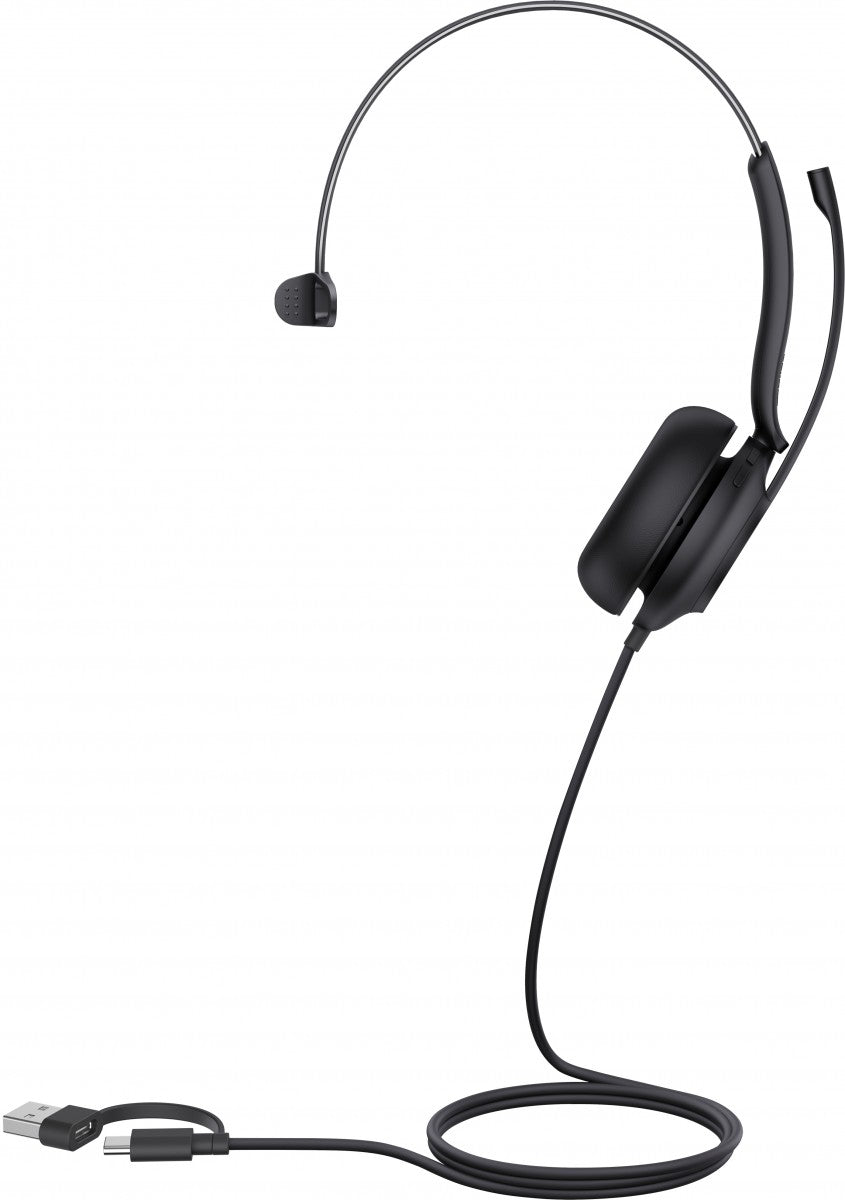 Yealink UH35 Mono Teams USB-C/A Avec fil Arceau Appels/Musique USB Type-C / USB Type-A Noir