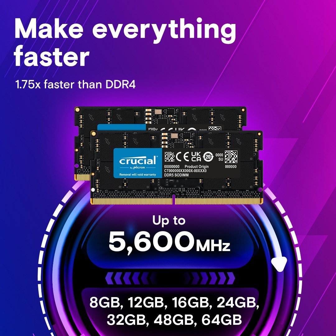 Crucial 128GB Kit2 DDR5-5600 SODIMM