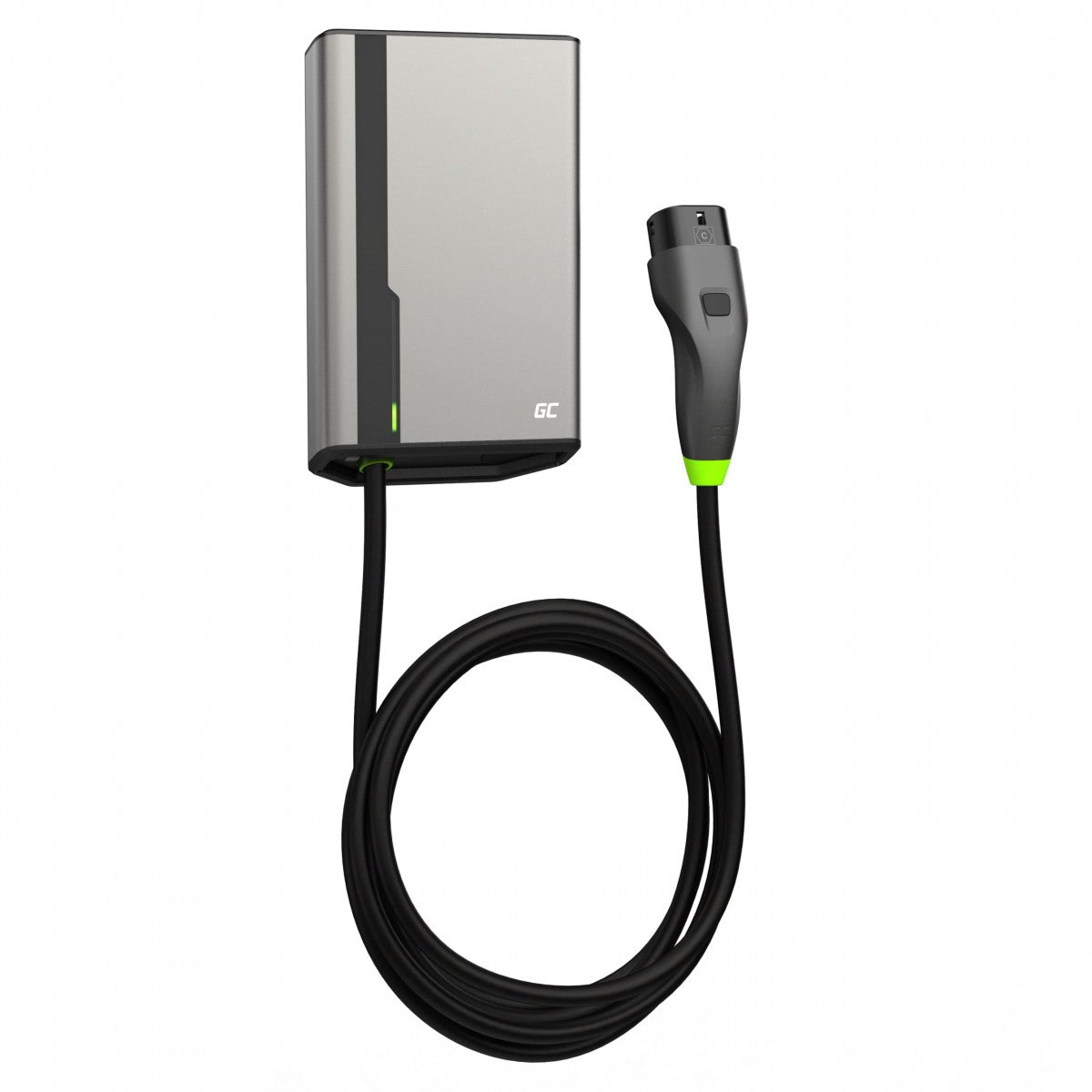 Green Cell EVGC021A2275 HabuDen Wallbox 22kW 32A 7.5m Câble Type 2 Borne de recharge EV intelligente avec GC App Bluetooth WiFi