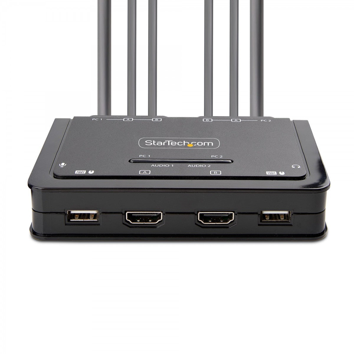 2-Port Dual-Monitor Cable KVM Switch