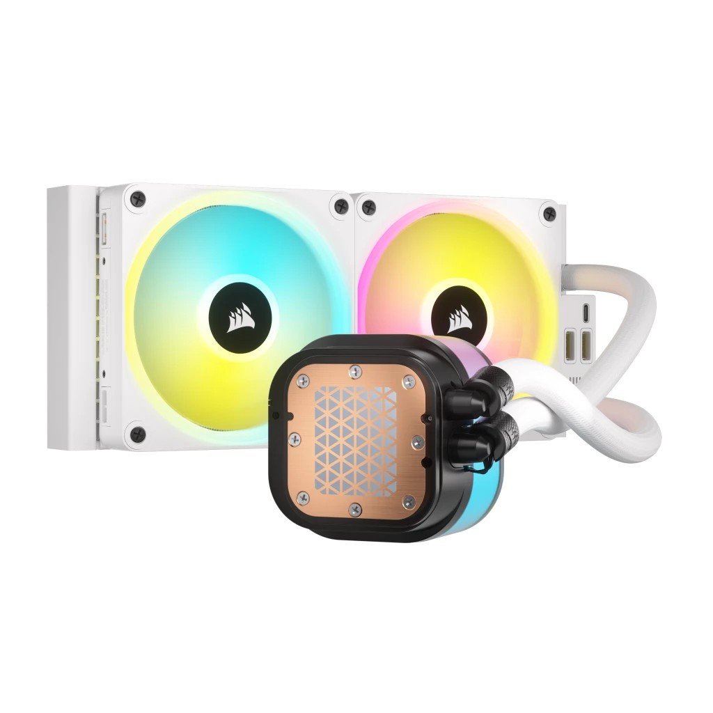 Corsair H100I Processeur Refroidisseur hybride 12 cm Blanc