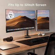 Techly ICA-LCD 582-D Support de Moniteur Double 13-32” LCD 8kg Bureau Rotatif