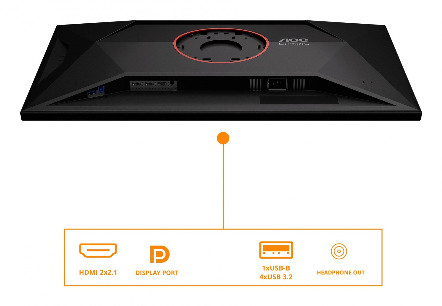 AOC U32G4U Ecran gaming 31.5p 3840x2160 16:9 Fast IPS 160Hz HAS 130mm HDMI x 2x 2.1 DP x 1x 1.4