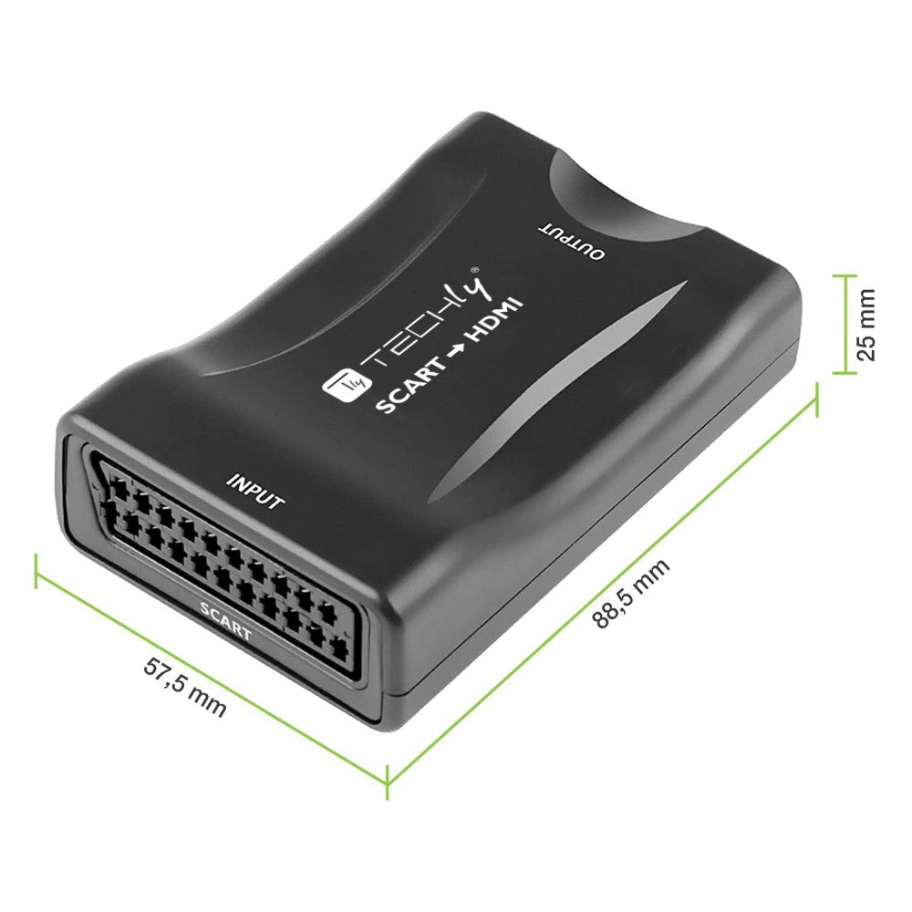 Techly IDATA SCART-HDMI3 Convertisseur AV Euro SCART vers HDMI 720p/1080p