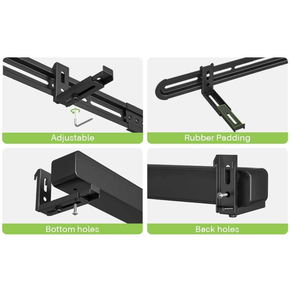 Support mural Techly ICA-SP-SB06 ou support VESA pour téléviseur pour haut-parleur Soundbar réglable