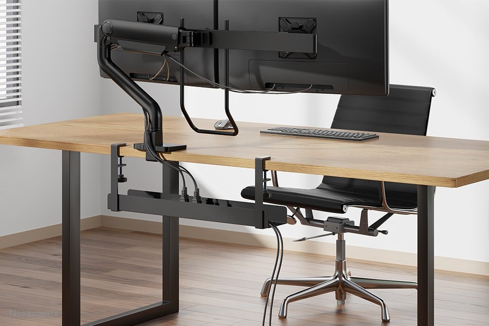 NEOMOUNTS Cable Management Tray max 5kg. clamp-on design universal black