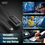 Câble d'extension actif, USB 3.2 Gen2, 10Gbps, USB-C - USB-A, 5m