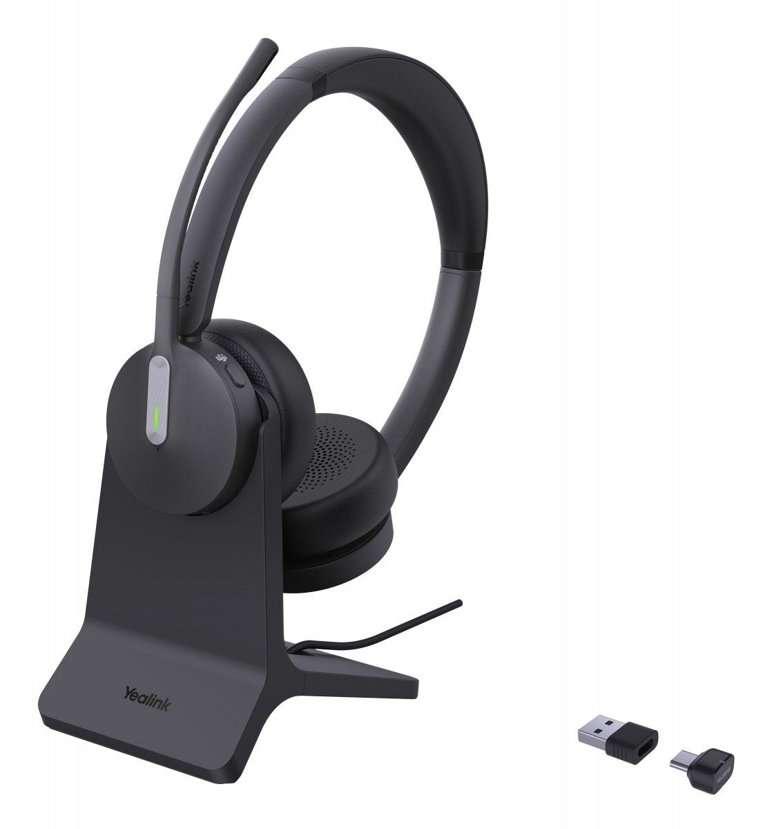 Yealink BH70 Dual with Stand Teams Casque Sans fil Arceau Bureau/Centre d'appels USB Type-A Bluetooth Socle de chargement Noir