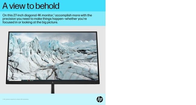 HP Écran 4K E27k G5 27p 4K UHD 3840x2160 HDMI USB-C DisplayPort