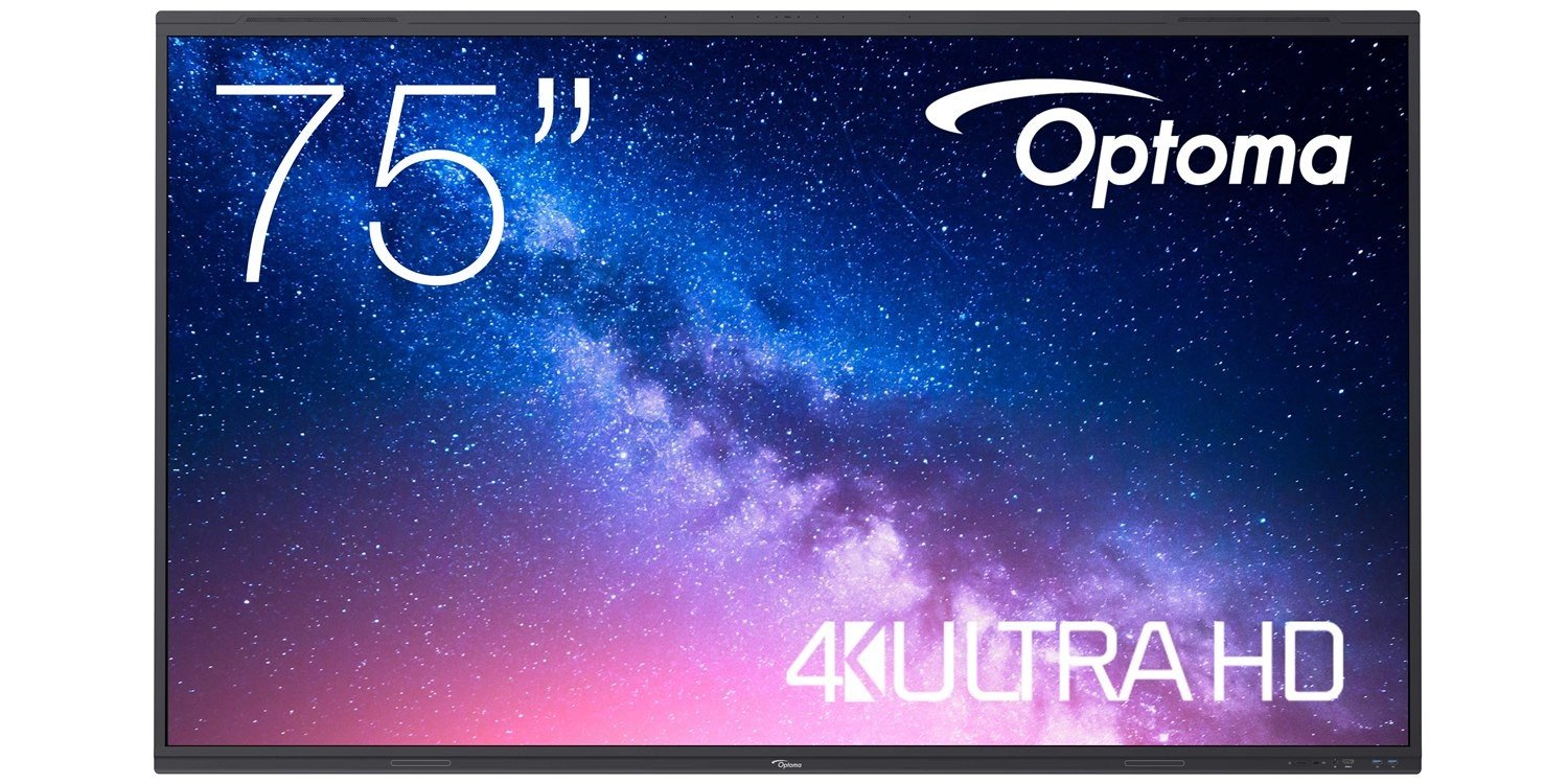OPTOMA 5753RK 75p 400cd/m2 UHD Interactive 4K Multi-Touch-Display Android 13 Integrated Google Play Store