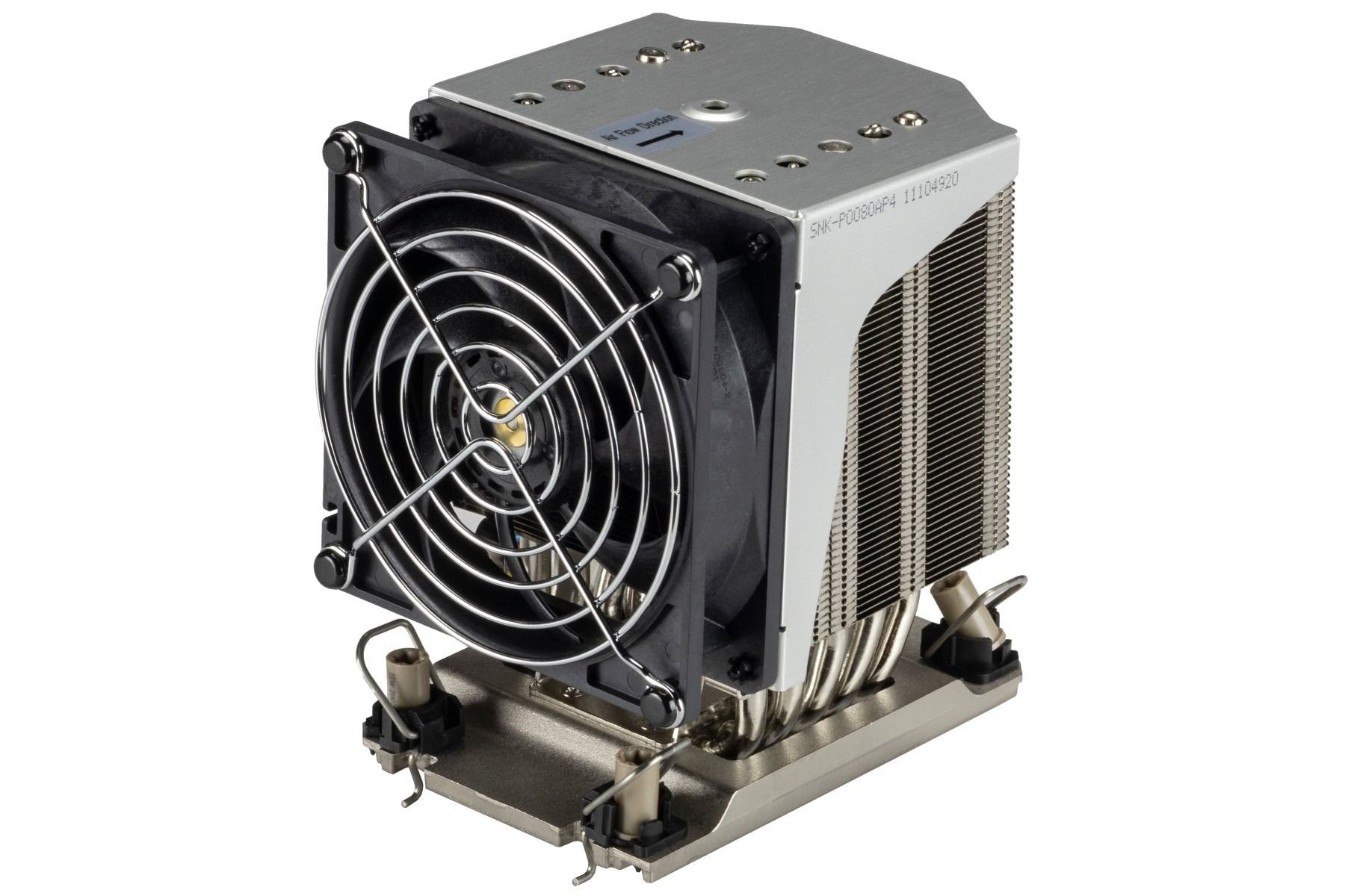 Supermicro SNK-P0080AP4 systeme de refroidissement d’ordinateur Processeur Refroidisseur d'air 9,2 cm Noir, Acier inoxydable