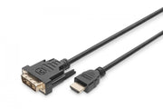 Digitus DB-330300-020-S câble vidéo et adaptateur 2 m HDMI Type A (Standard) DVI-D Noir