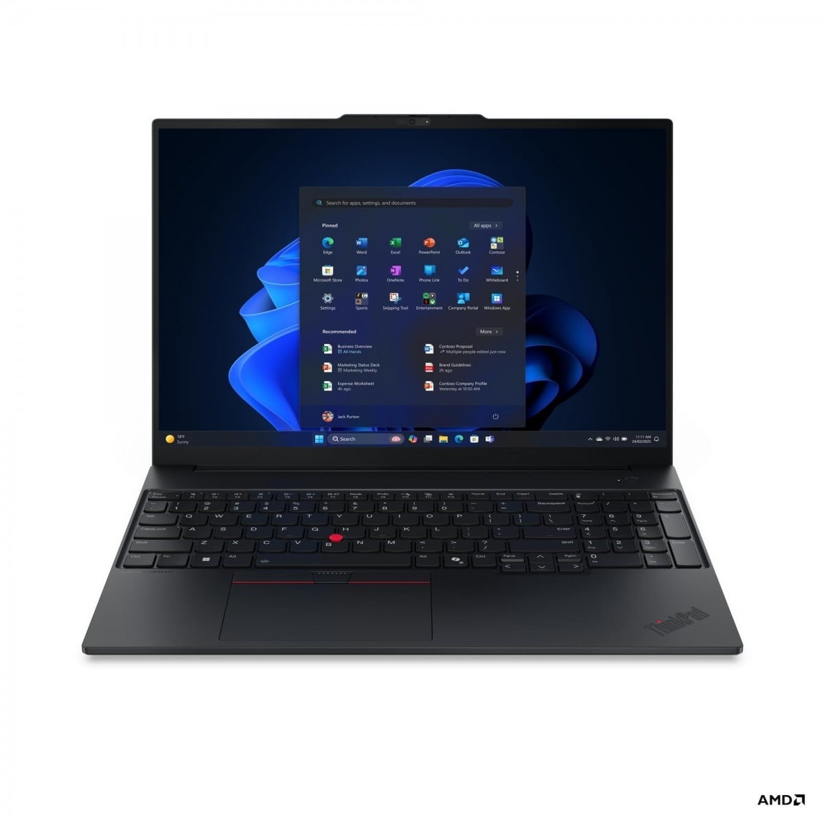 "Lenovo ThinkPad E16 Gen 3 (AMD) AMD Ryzen™ 5 230 Ordinateur portable 40,6 cm (16"") WUXGA 16 Go DDR5-SDRAM 512 Go SSD Wi-Fi 6E (802.11ax) Windows 11 Home Noir"