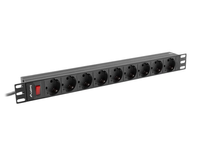 "Lanberg RACK POWER STRIP 19"" PDU 1U 9X SHUKO - 3 m"