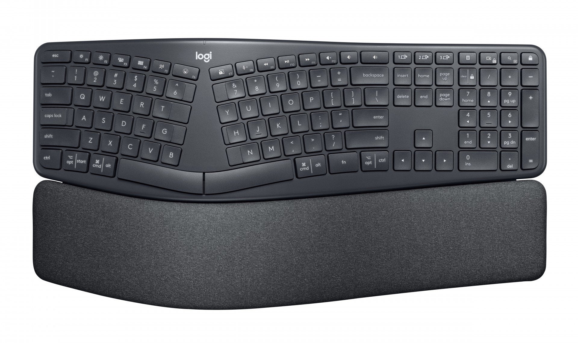 Logitech ERGO K860 clavier Bureau Bluetooth QWERTY US International Graphite