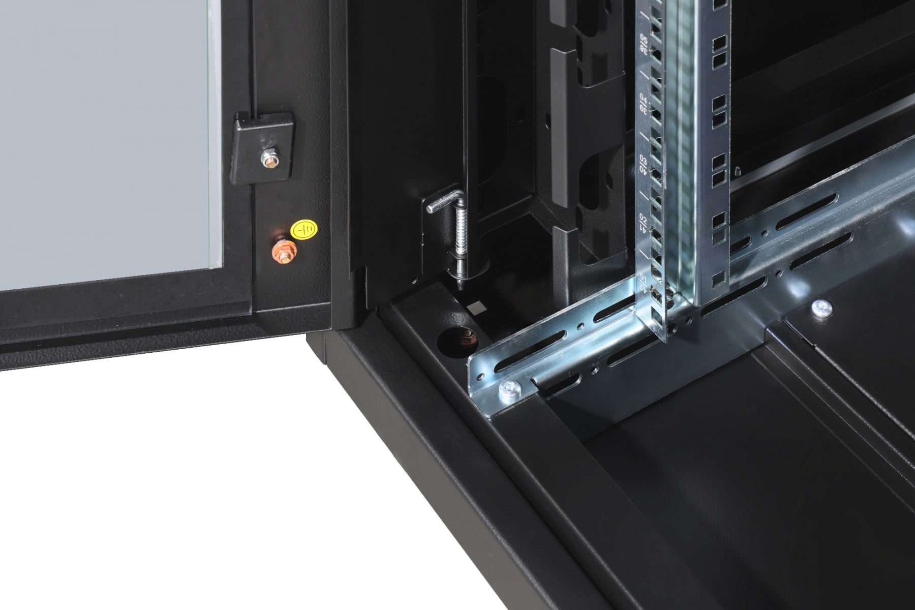 "Armoire réseau debout Unique 19"" 42U rack 800x1000, porte avant en verre, noir, 800kg 2053x800x1000 mm, couleur noire (RAL 9005)"