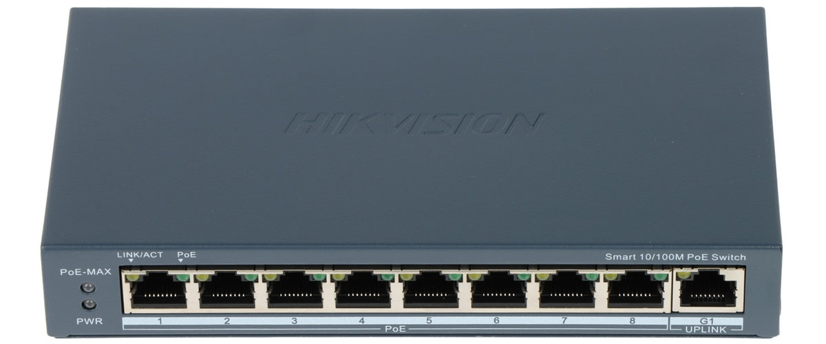 Hikvision DS-3E1309P-EI(B) Commutateur POE intelligent Fast Ethernet 8 ports