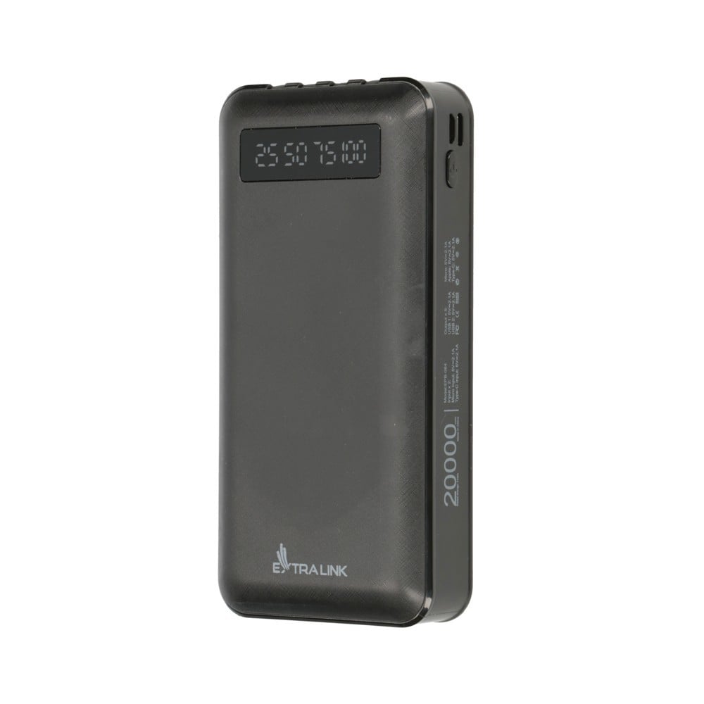 Extralink EX.19614 banque d'alimentation électrique Lithium Polymere (LiPo) 20000 mAh Noir