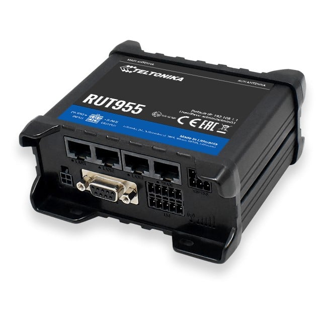 Teltonika RUT955 routeur sans fil Fast Ethernet Monobande (2,4 GHz) 4G Noir