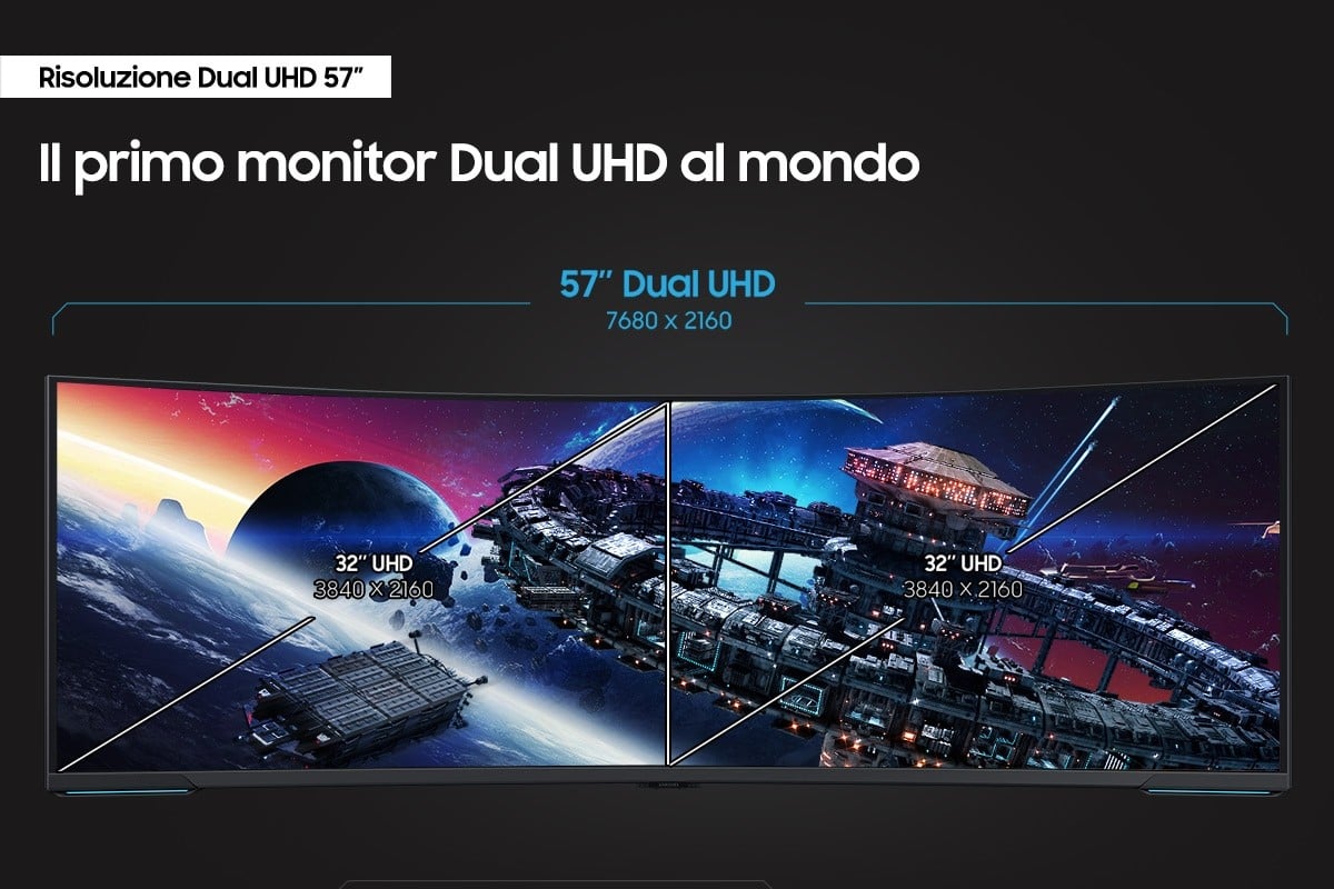 SAMSUNG LS57CG952NUXEN Odyssey G9 57p DWQHD VA 32:9 420cd/m2 2500:1 1ms 240Hz Black