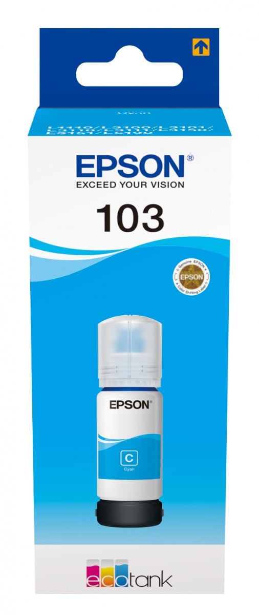 EPSON 4LB 103 EcoTank Cyan ink bottle local