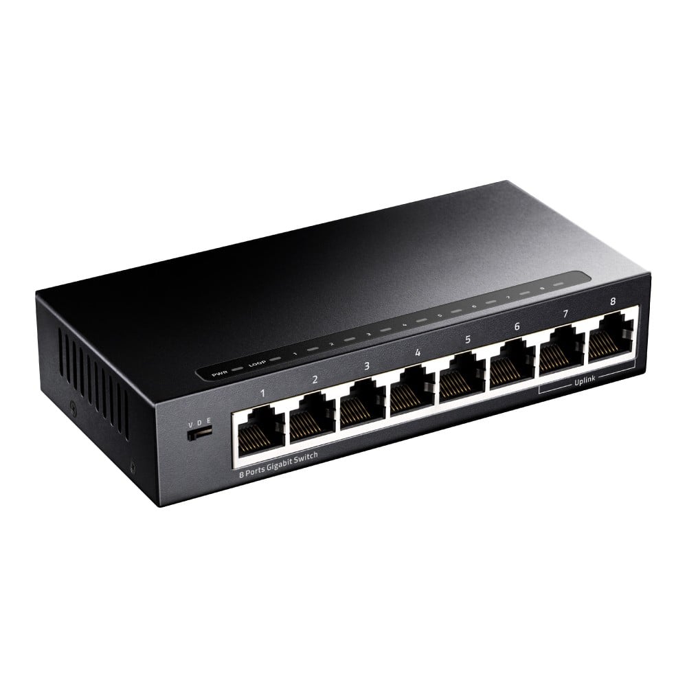 Cudy GS108 commutateur réseau Non-géré Gigabit Ethernet (10/100/1000) Noir