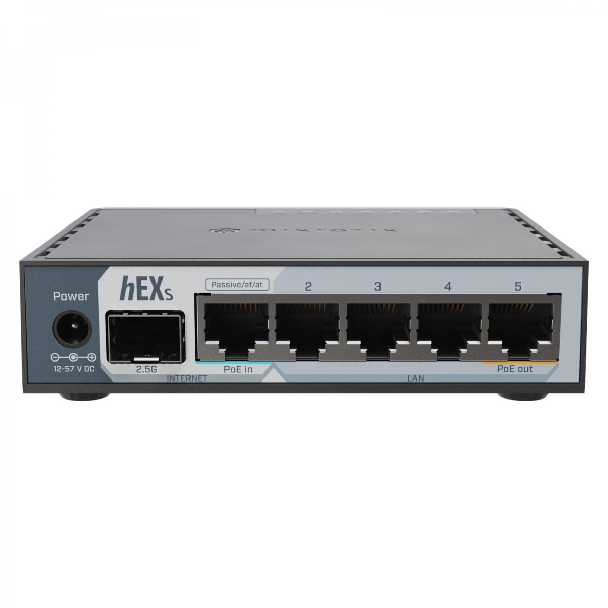 Mikrotik hEX S (version 2025) avec RouterOS L4, boîtier de bureau