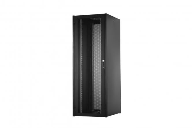 "Armoire réseau debout Hyper Pro 19"" 47U rack 800x1000, porte avant perforée, noire, 1000kg"