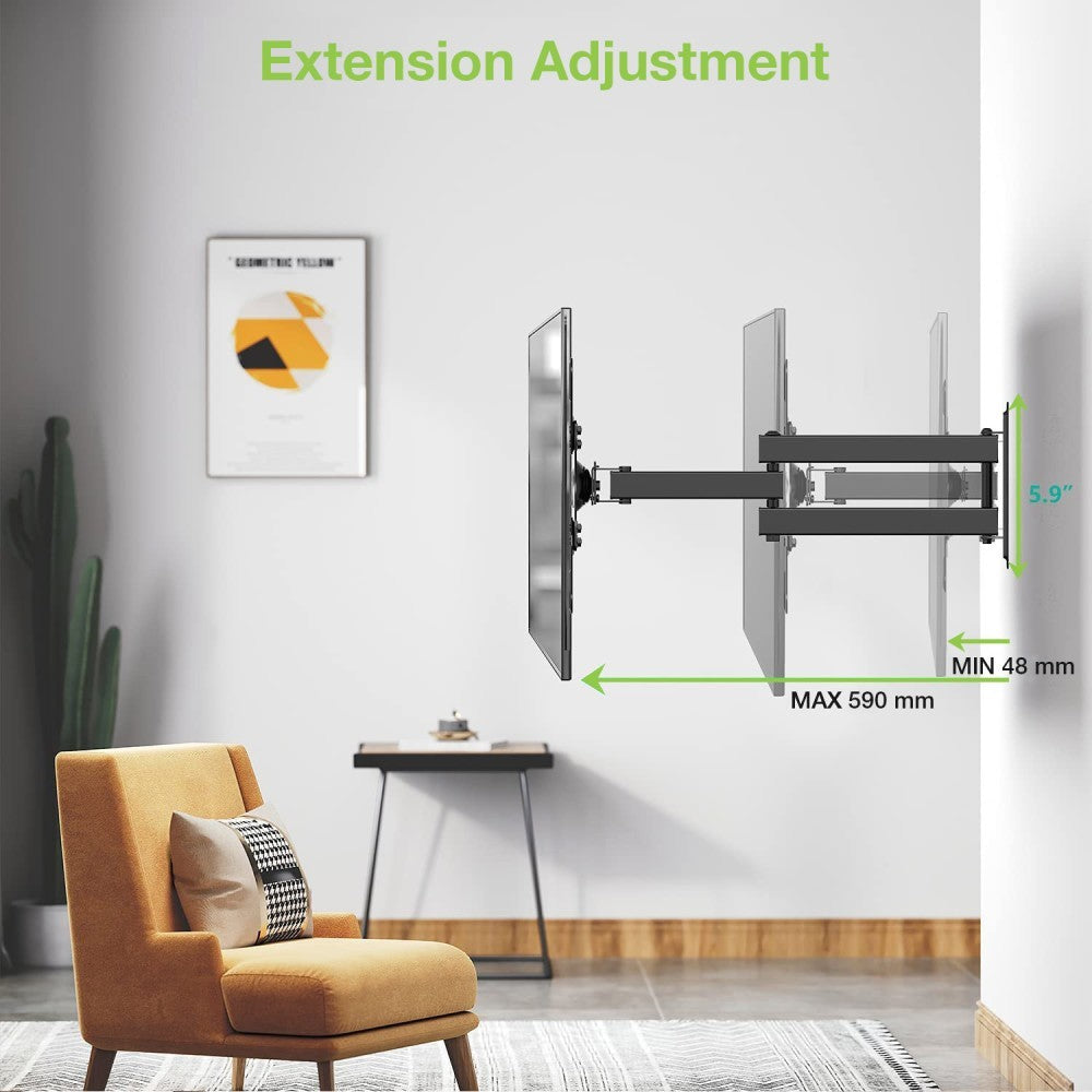 "Techly ICA-PLB 136M Support mural pour TV 23-55"" LED/LCD 45kg pivotant inclinable"