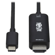 Câble adaptateur actif USB-C vers HDMI série Tripp Lite (M/M), 4K 60 Hz, HDR, HDCP 2.2, DP 1.4 Alt Mode, Noir, 3 pi (0,9 m)