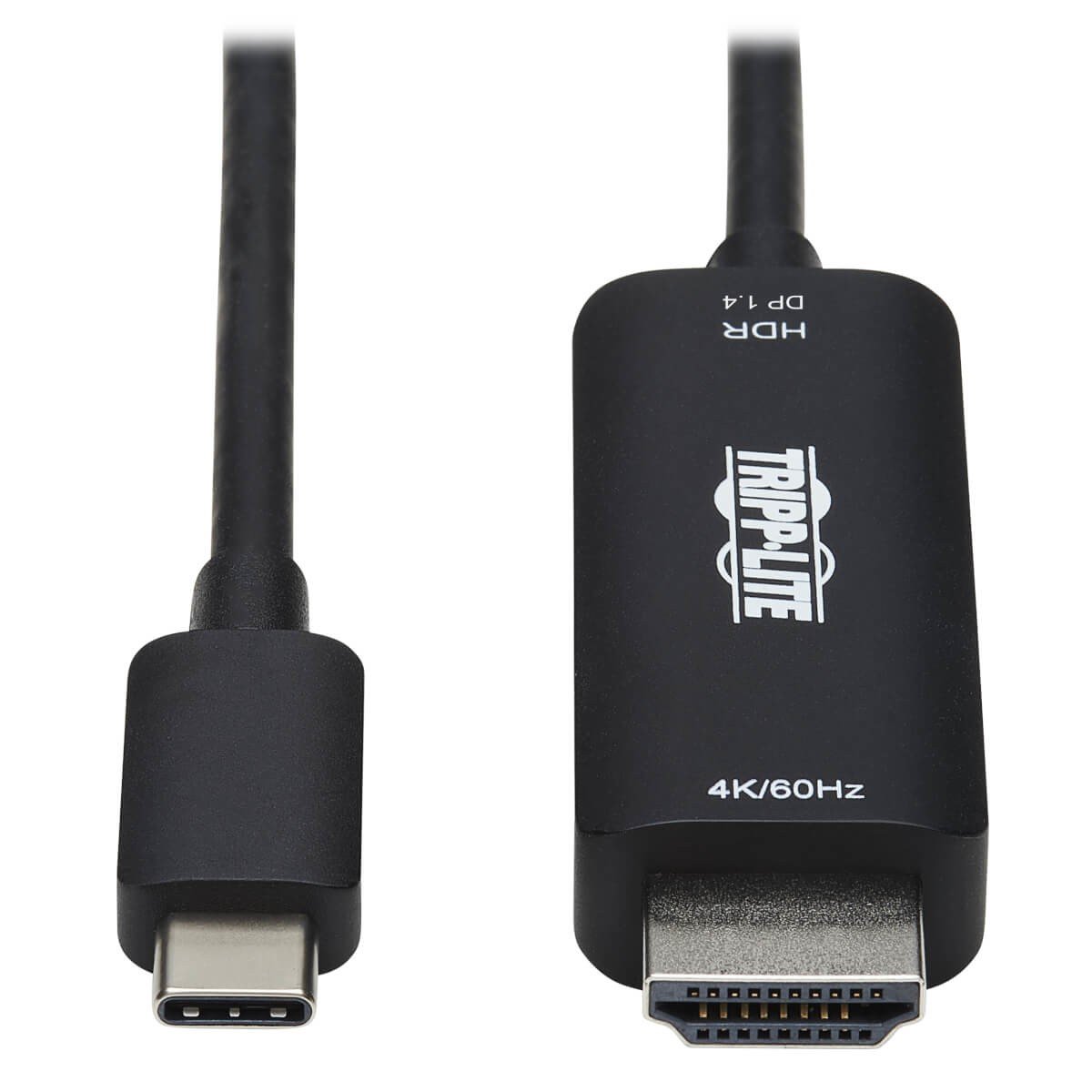 Câble adaptateur actif USB-C vers HDMI série Tripp Lite (M/M), 4K 60 Hz, HDR, HDCP 2.2, DP 1.4 Alt Mode, Noir, 3 pi (0,9 m)