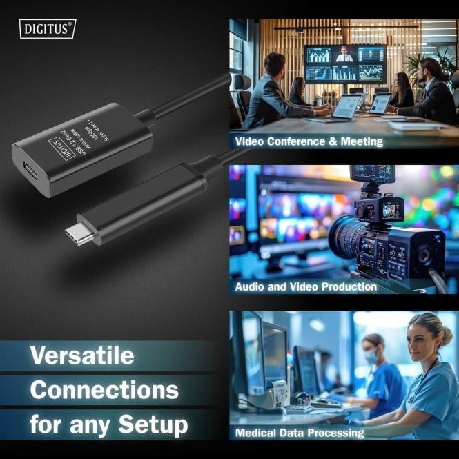 Câble d'extension actif, USB 3.2 Gen2, 10Gbps, USB-C - USB-C, 5m